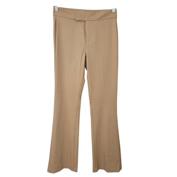 Ecru Lafayette Flare Leg Trousers Womens Size 4 Camel Career NWT - Picture 1 of 7